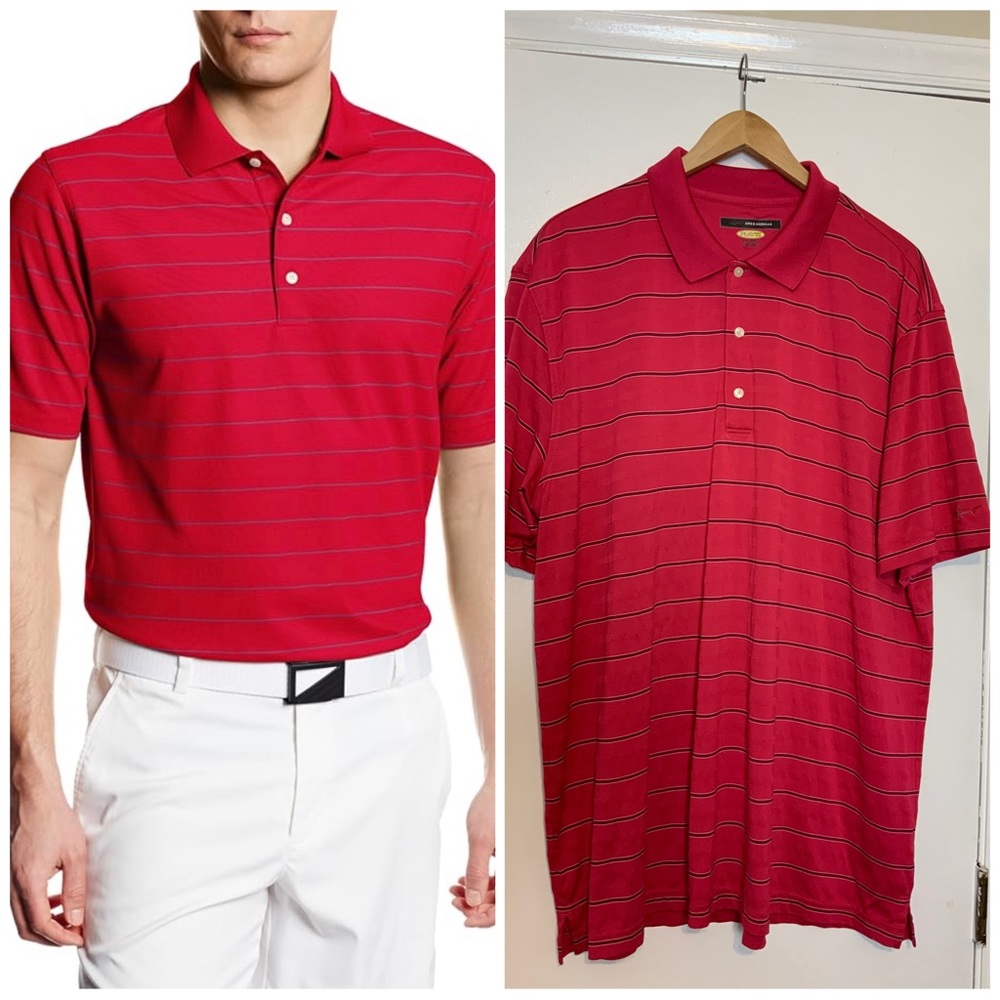 NWOT Greg Norman Mens Play Dry Polo Shirt XXL in  Pinkish/Red color